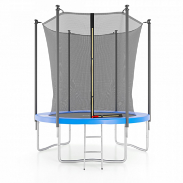 Батут с защитной сеткой DFC JUMP4FUN 6 ft синий с лестницей - 2