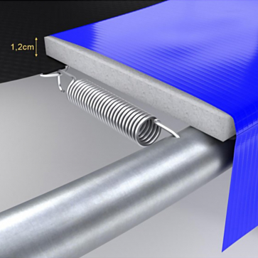 Батут с защитной сеткой DFC JUMP4FUN 6 ft синий с лестницей - 5